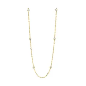 14KT Yellow Gold & Diamond Diamonds By The Yard Bracelet & Necklace Neckwear Necklace  - 1 ctw