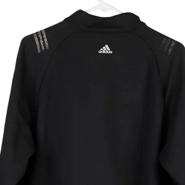 Adidas Fleece Jacket - Large Black Polyester