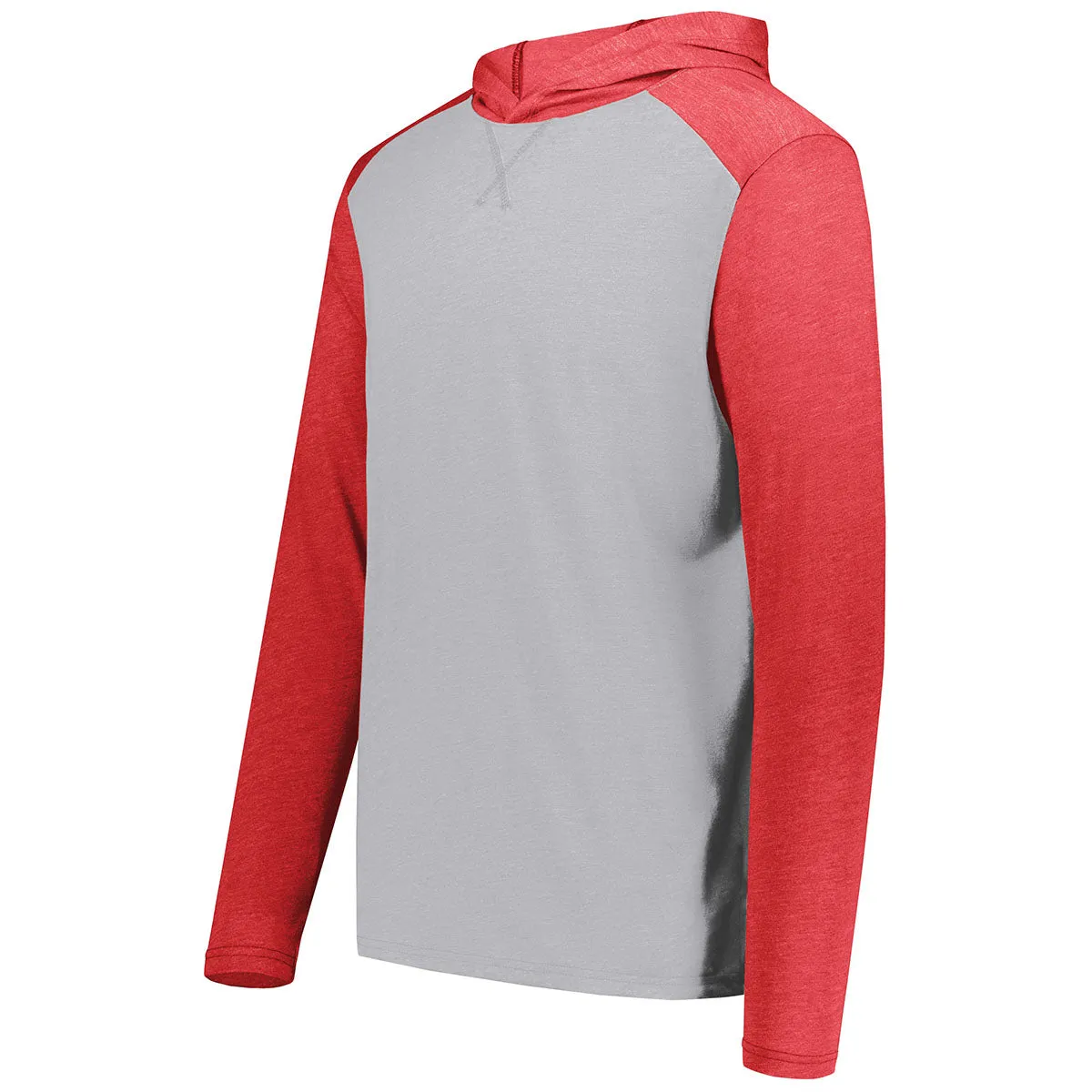 Augusta Sportswear Men's Grey Heather/Scarlet Heather Gameday Vintage Hoodie