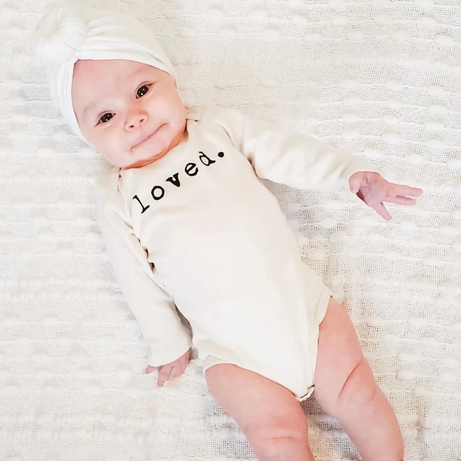 Baby loved. Organic Cotton Long-Sleeve Bodysuit