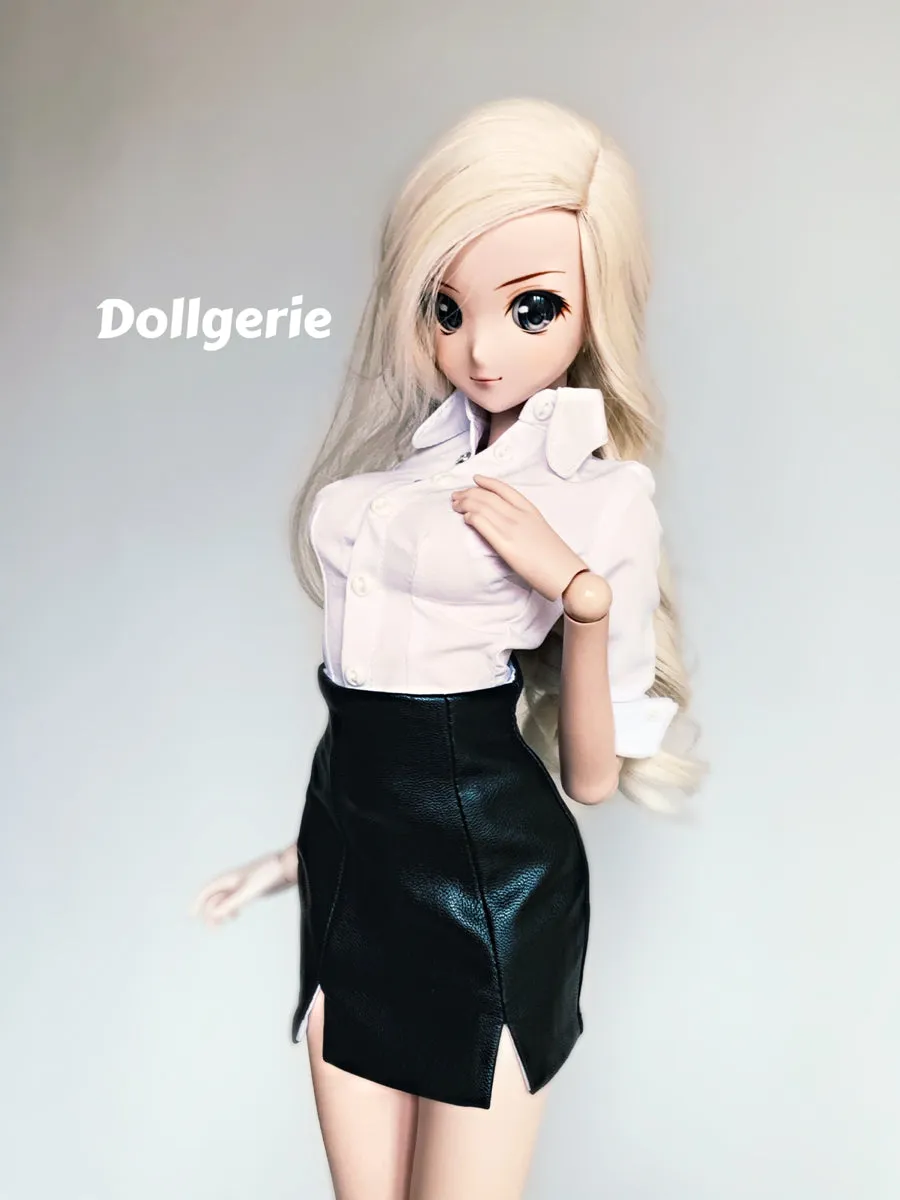 Black Faux Leather Mini Skirt for SmartDoll