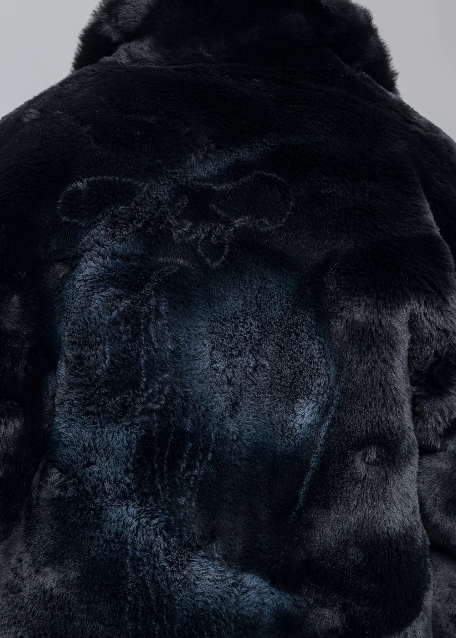 Black Planet Of Poets Faux Fur Coat