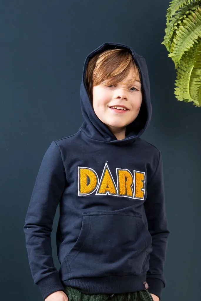 Blue Hoodie with Pouch Pocket
