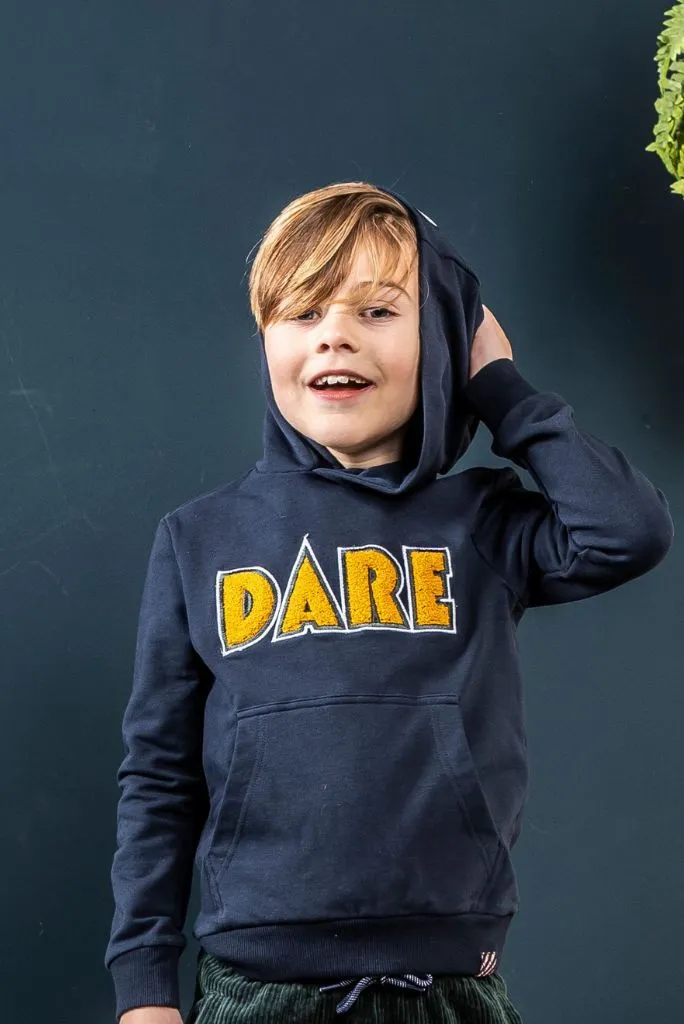 Blue Hoodie with Pouch Pocket