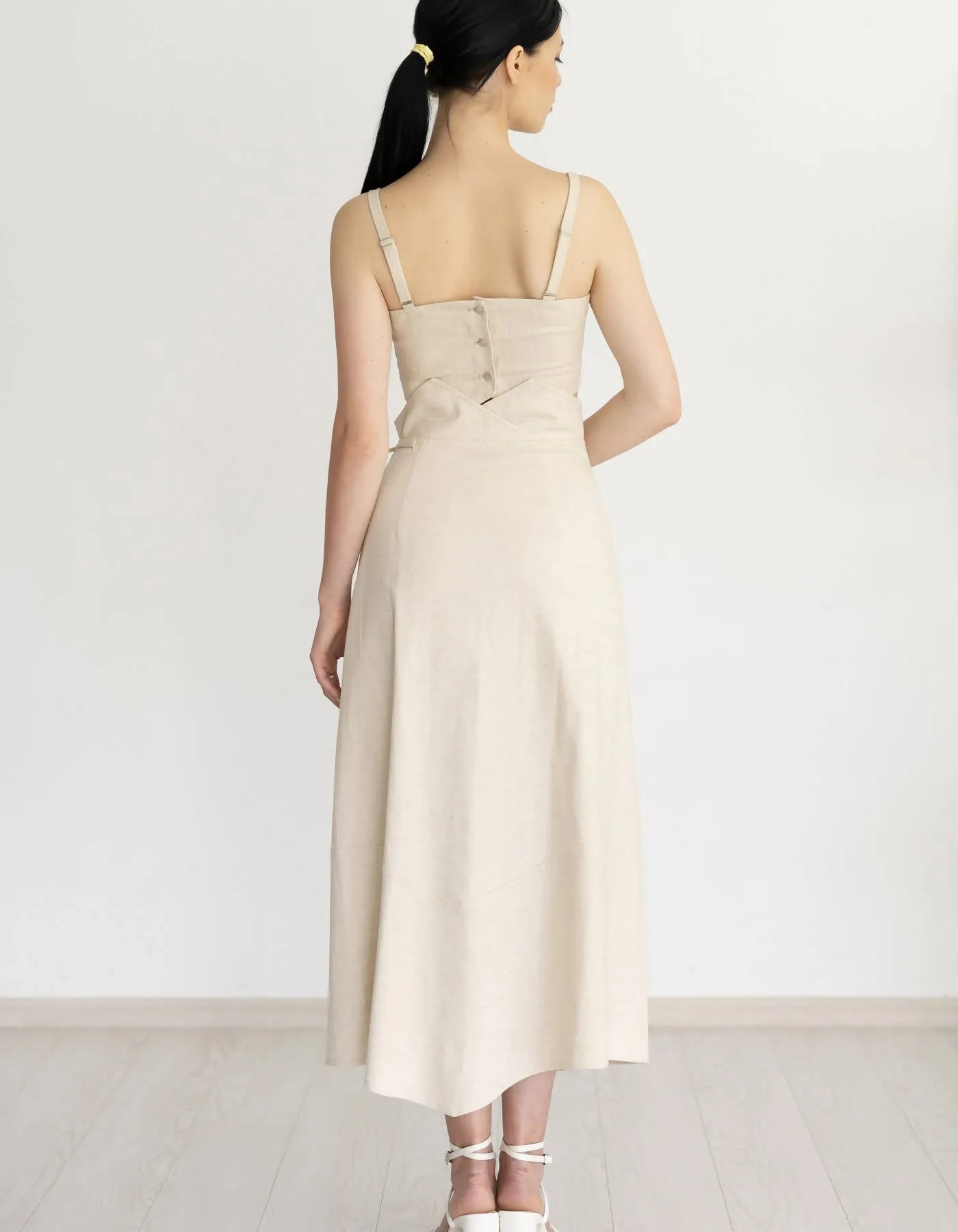 Braced Linen Top