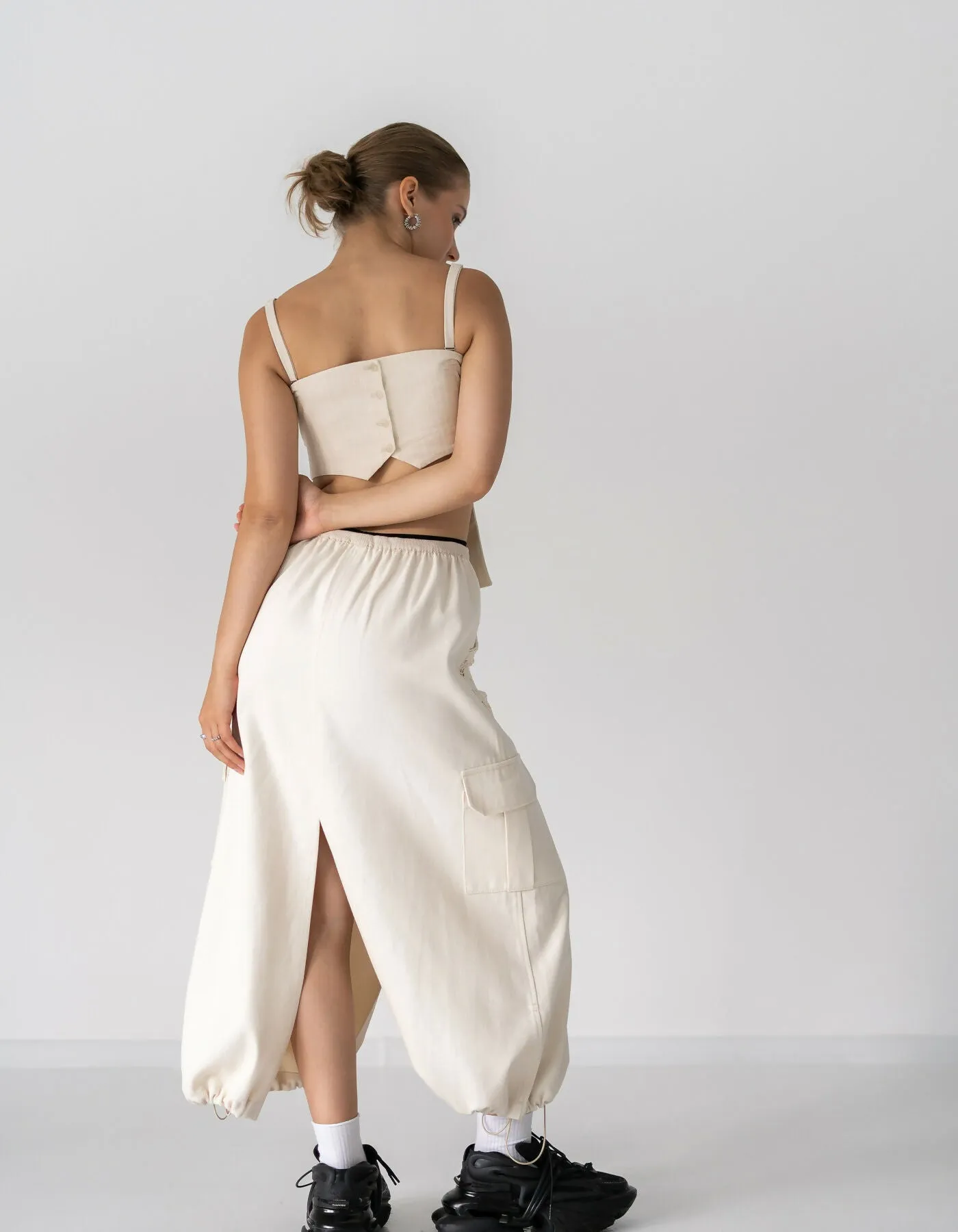 Braced Linen Top