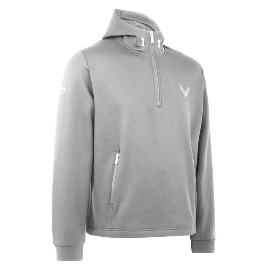 Callaway Mens Aquapel Technical Hoodie SwingTech Thermal 1/4 Zip Golf Hoody - CGKFB0T3