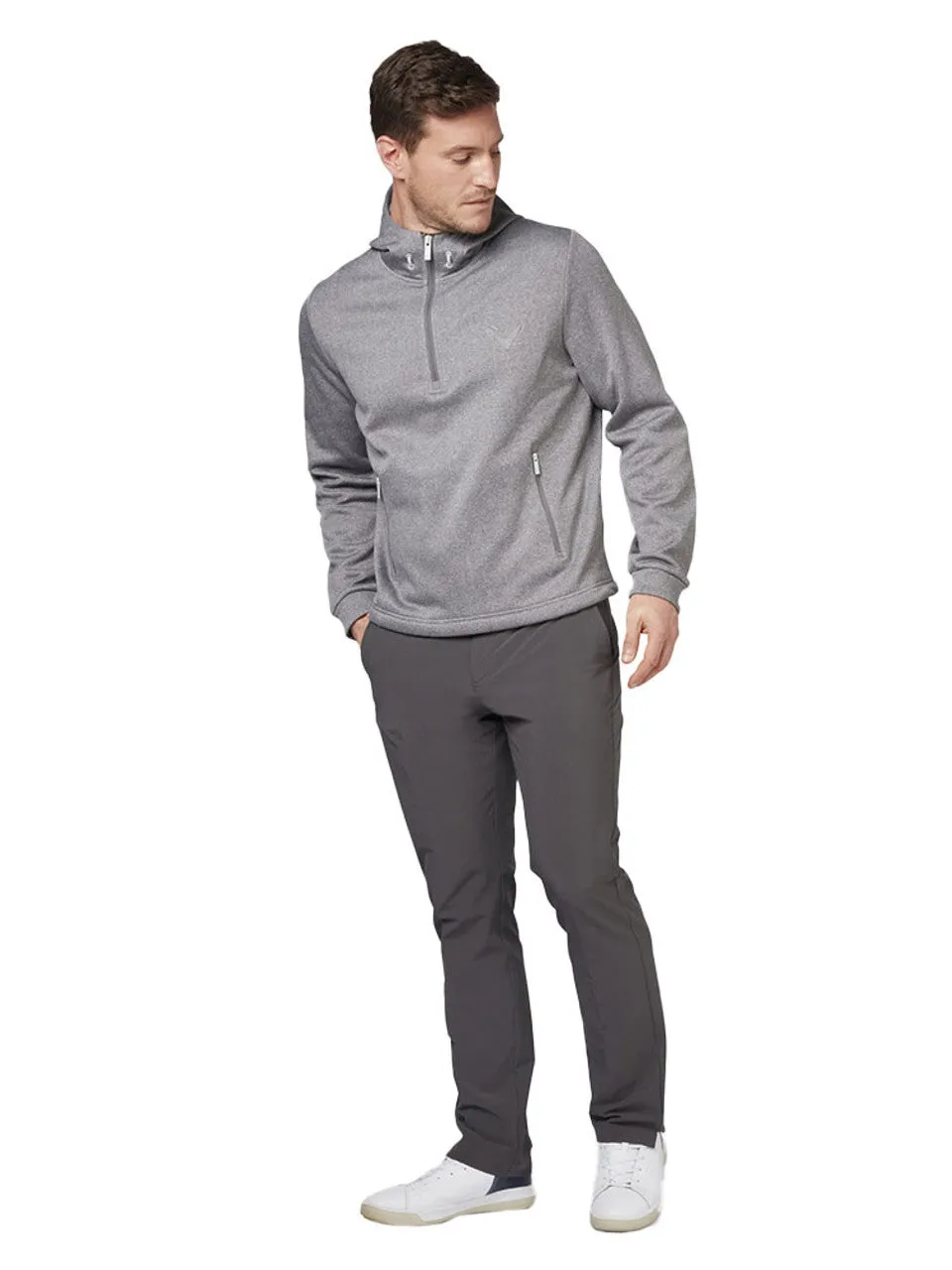 Callaway Mens Aquapel Technical Hoodie SwingTech Thermal 1/4 Zip Golf Hoody - CGKFB0T3