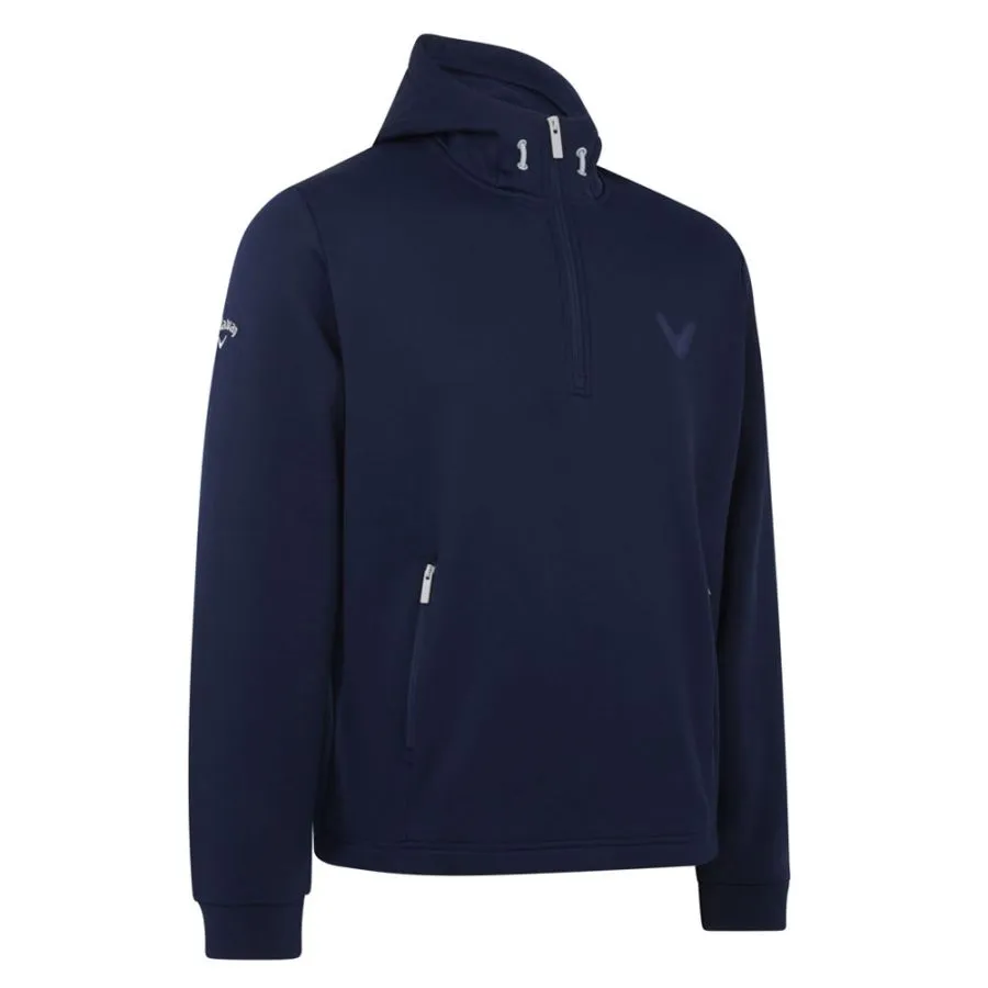 Callaway Mens Aquapel Technical Hoodie SwingTech Thermal 1/4 Zip Golf Hoody - CGKFB0T3
