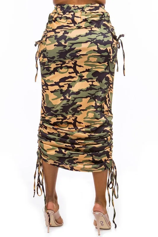 Camouflage Style Sexy Long Maxi Skirts