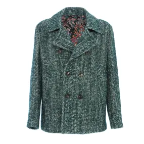 Cappotto In Misto Lana E Alpaca Verde