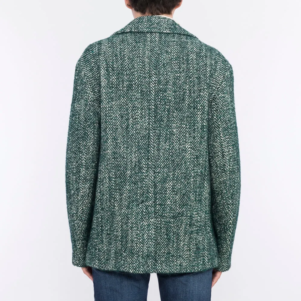 Cappotto In Misto Lana E Alpaca Verde
