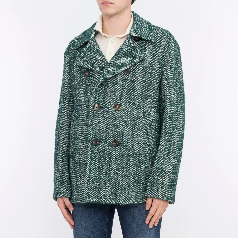Cappotto In Misto Lana E Alpaca Verde