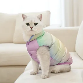 Colorful Pet Vest for Winter Warmth
