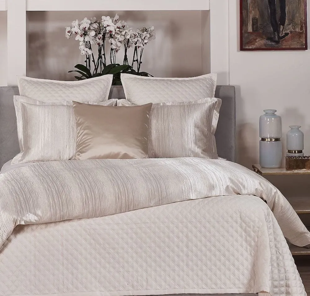 Double Diamond Ivory Coverlet Set by Ann Gish