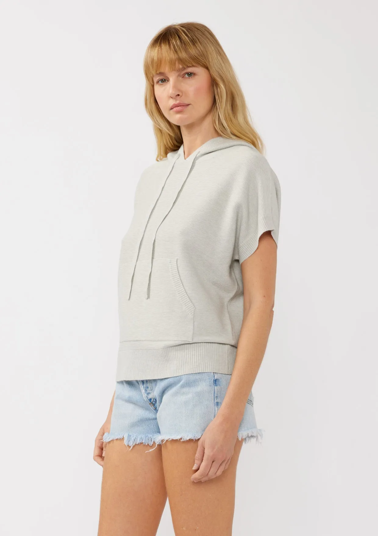 Drawstring Hooded Pullover with Front Pocket