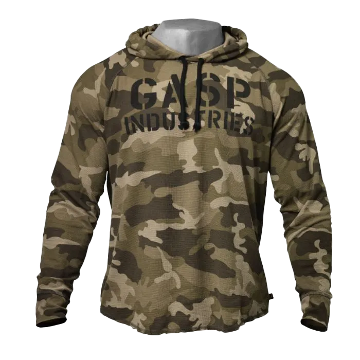 GASP Thermal LS Hoodie - Green Camo