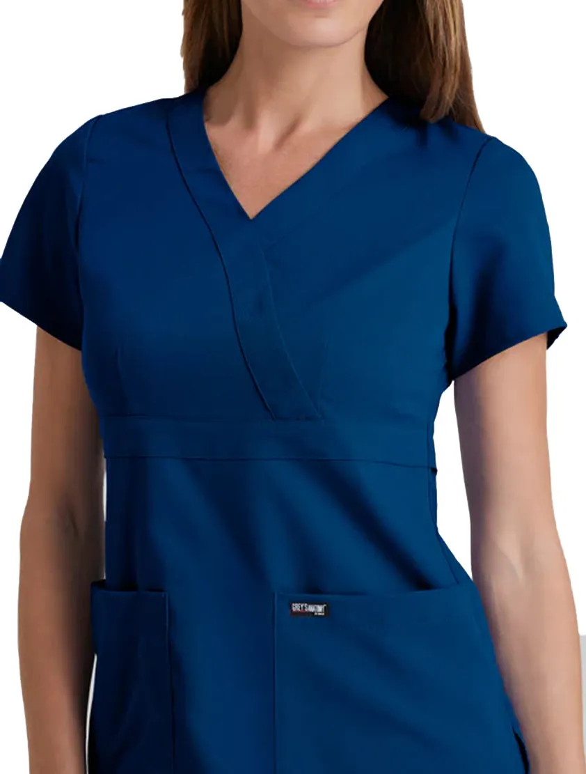 Grey's Anatomy™ by Barco Riley 3-Pocket Mock Wrap V-Neck Scrub Top