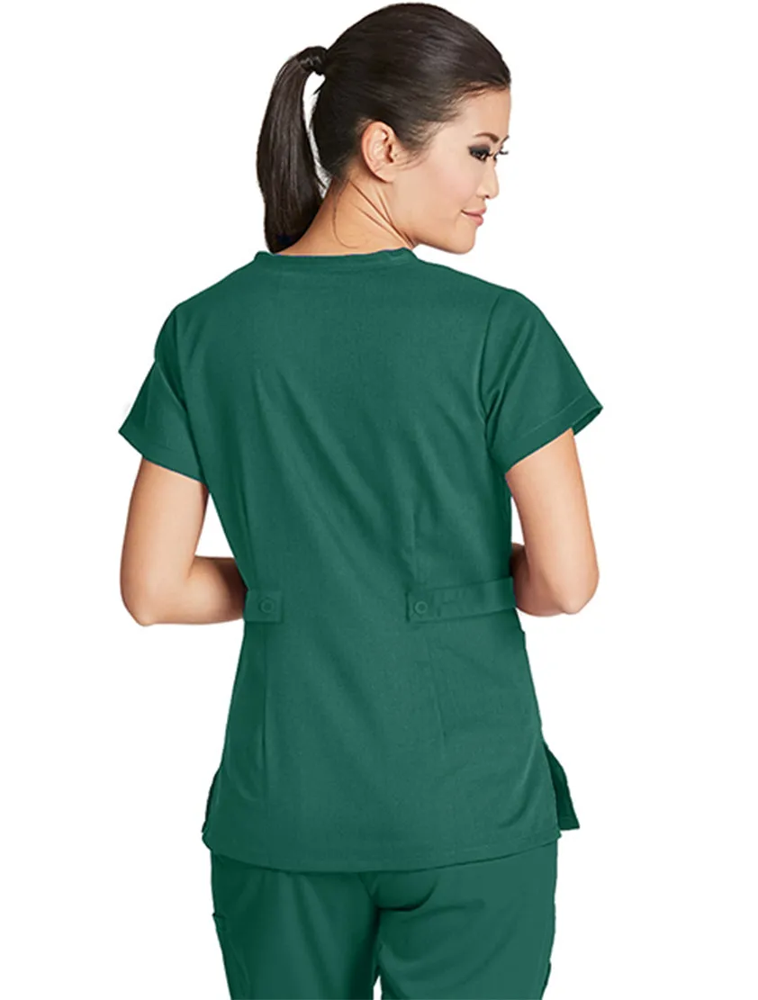 Grey's Anatomy™ by Barco Riley 3-Pocket Mock Wrap V-Neck Scrub Top