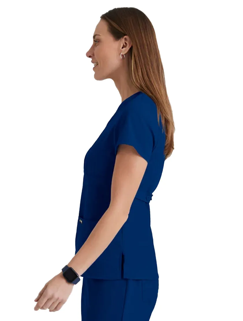 Grey's Anatomy™ by Barco Riley 3-Pocket Mock Wrap V-Neck Scrub Top