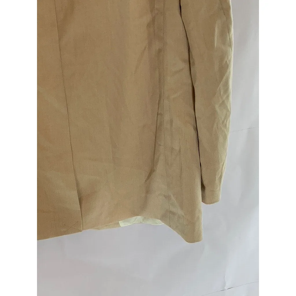 H&M Women's Tan One-Button Notch Lapel Long Sleeve Blazer SZ M