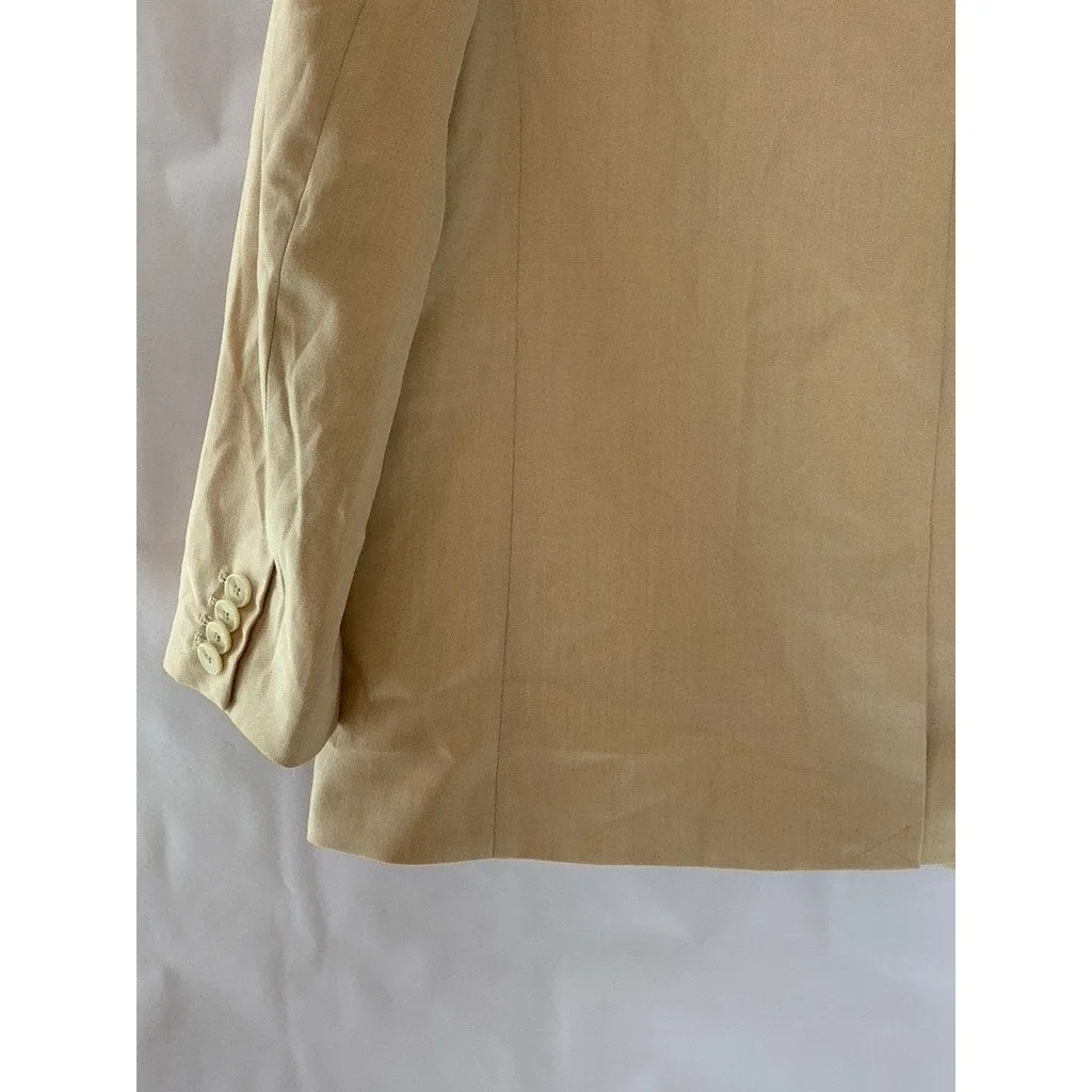 H&M Women's Tan One-Button Notch Lapel Long Sleeve Blazer SZ M