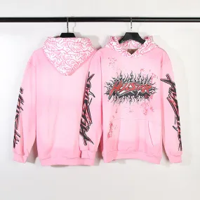 Hellstar Hoodie Hand Painted Graffiti Printing