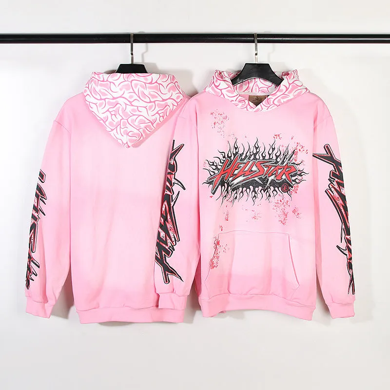 Hellstar Hoodie Hand Painted Graffiti Printing