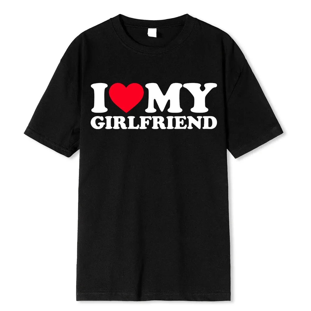 I Love My Boyfriend/Girlfriend T-Shirt - Funny 'Stay Away' Quote Tee for Men - BF/GF Gift Top