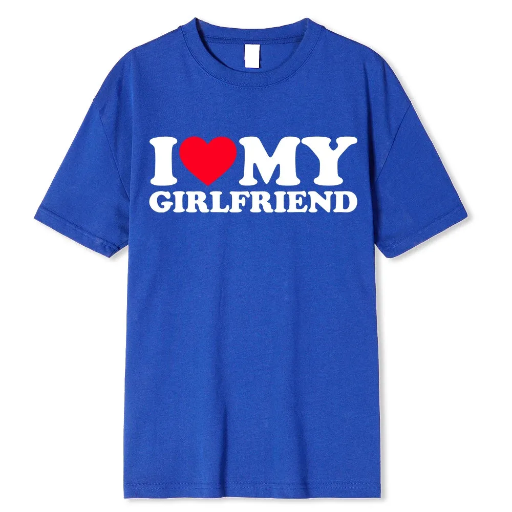 I Love My Boyfriend/Girlfriend T-Shirt - Funny 'Stay Away' Quote Tee for Men - BF/GF Gift Top