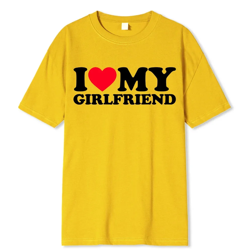 I Love My Boyfriend/Girlfriend T-Shirt - Funny 'Stay Away' Quote Tee for Men - BF/GF Gift Top