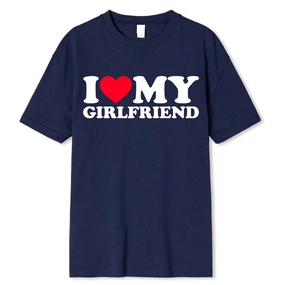 I Love My Boyfriend/Girlfriend T-Shirt - Funny 'Stay Away' Quote Tee for Men - BF/GF Gift Top