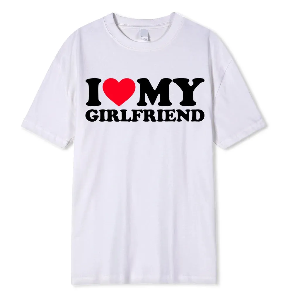 I Love My Boyfriend/Girlfriend T-Shirt - Funny 'Stay Away' Quote Tee for Men - BF/GF Gift Top