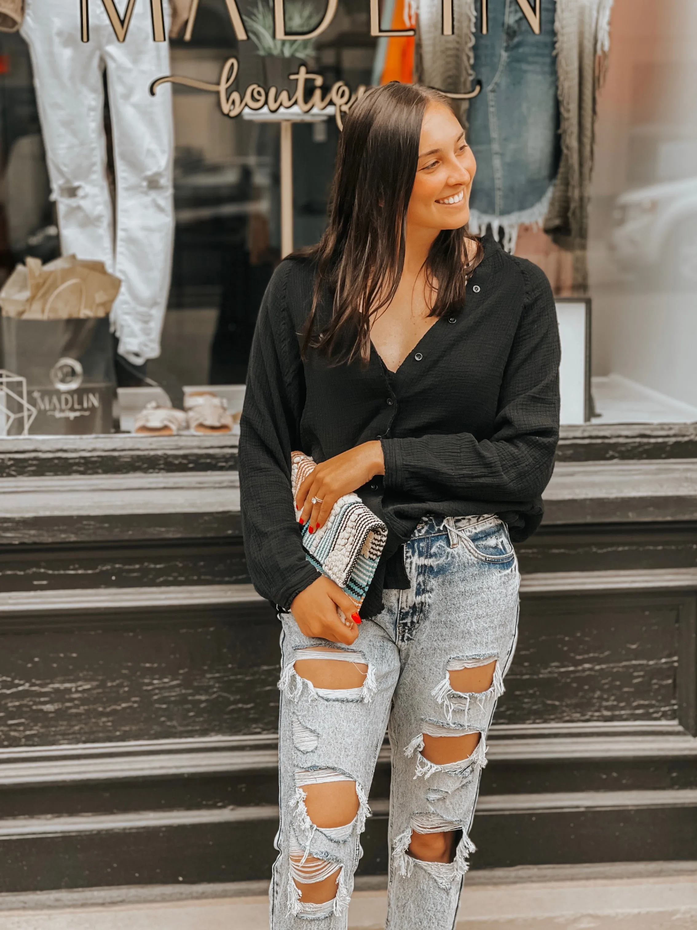 Lauren Long Sleeve Solid Button Down