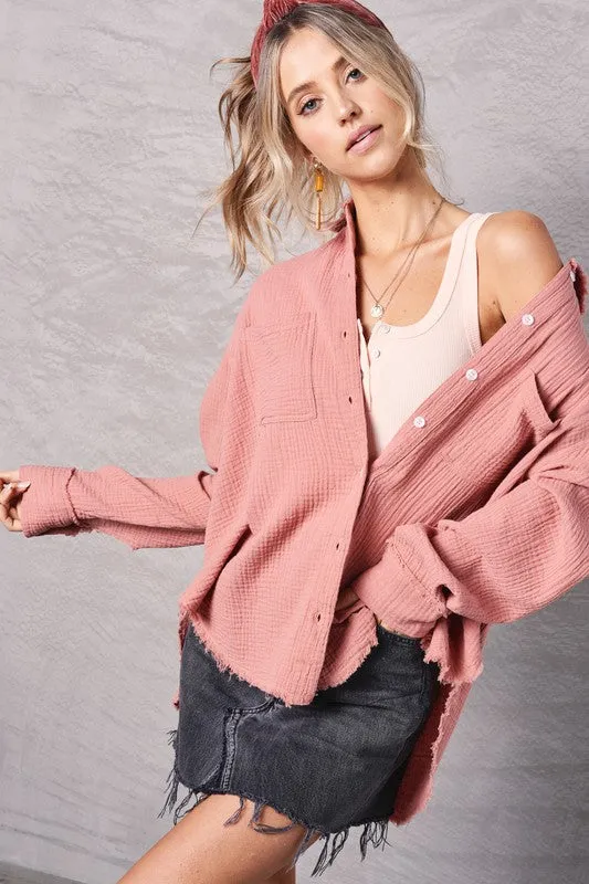 Lauren Long Sleeve Solid Button Down