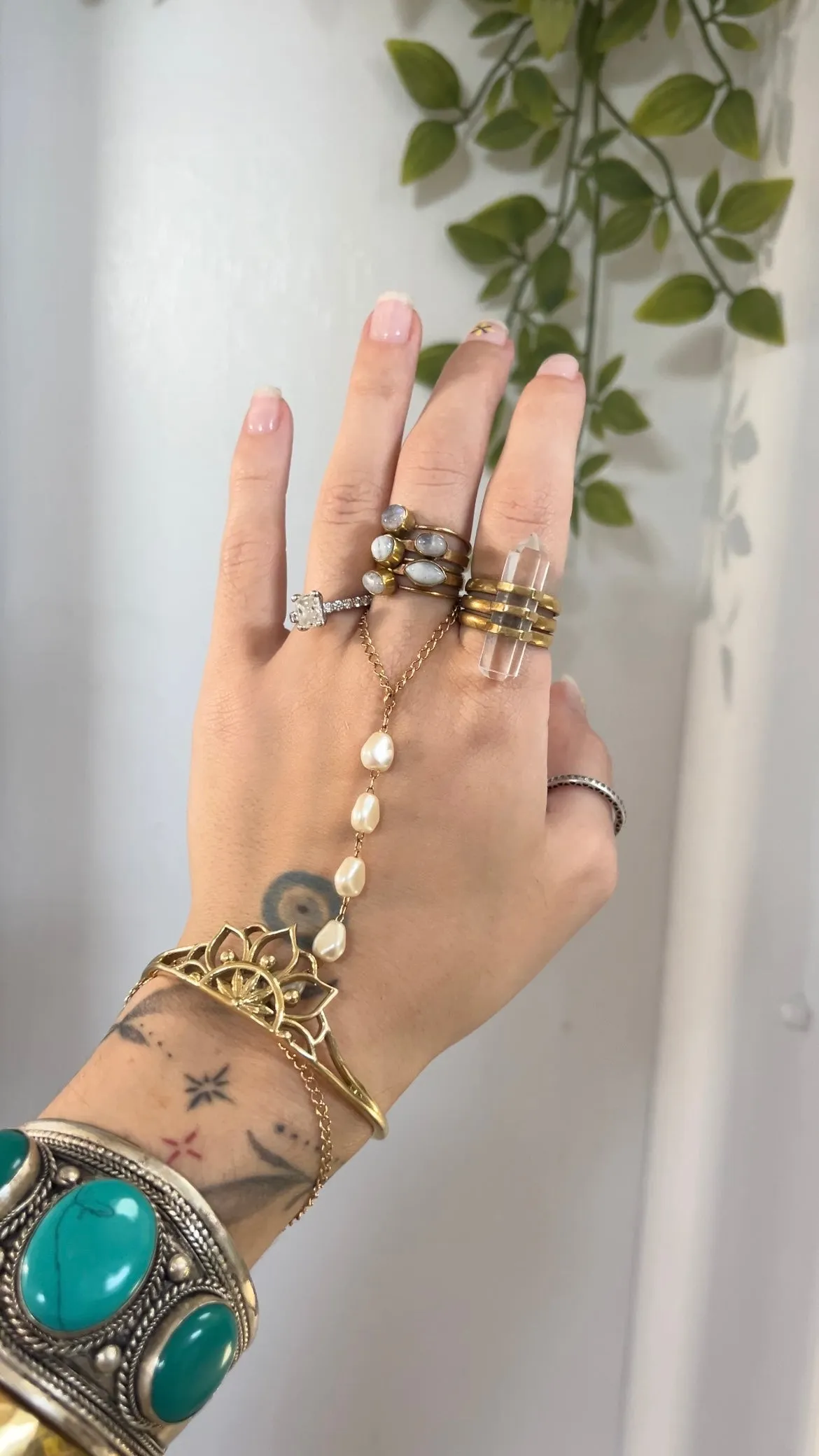 Life Flower • Brass Bangle Cuff