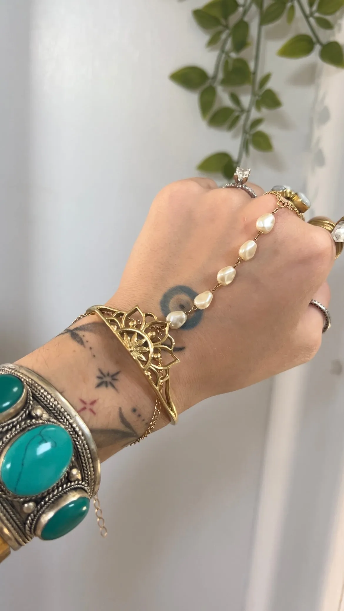 Life Flower • Brass Bangle Cuff