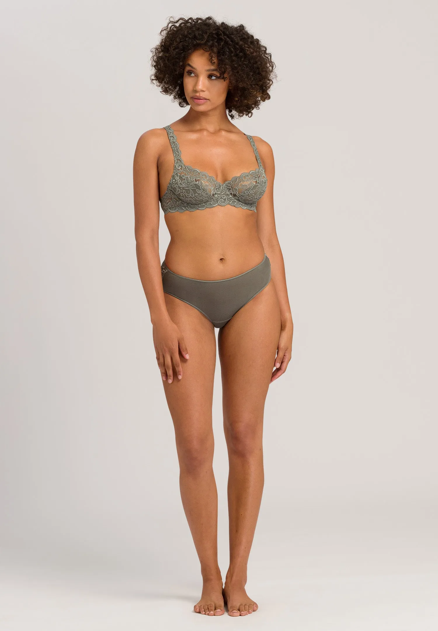 Luxury Moments Lace-Back Brief | Antique Green 71480-2668