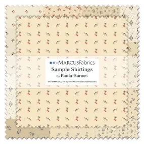 MARCUS FABRICS SAMPLE SHIRTINGS BY PAULA BARNES LAYER CAKE