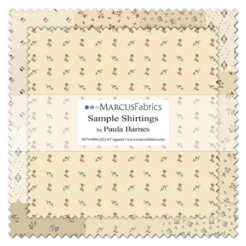 MARCUS FABRICS SAMPLE SHIRTINGS BY PAULA BARNES LAYER CAKE