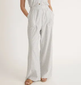 Marta Beach Pant - Denim/White Stripe