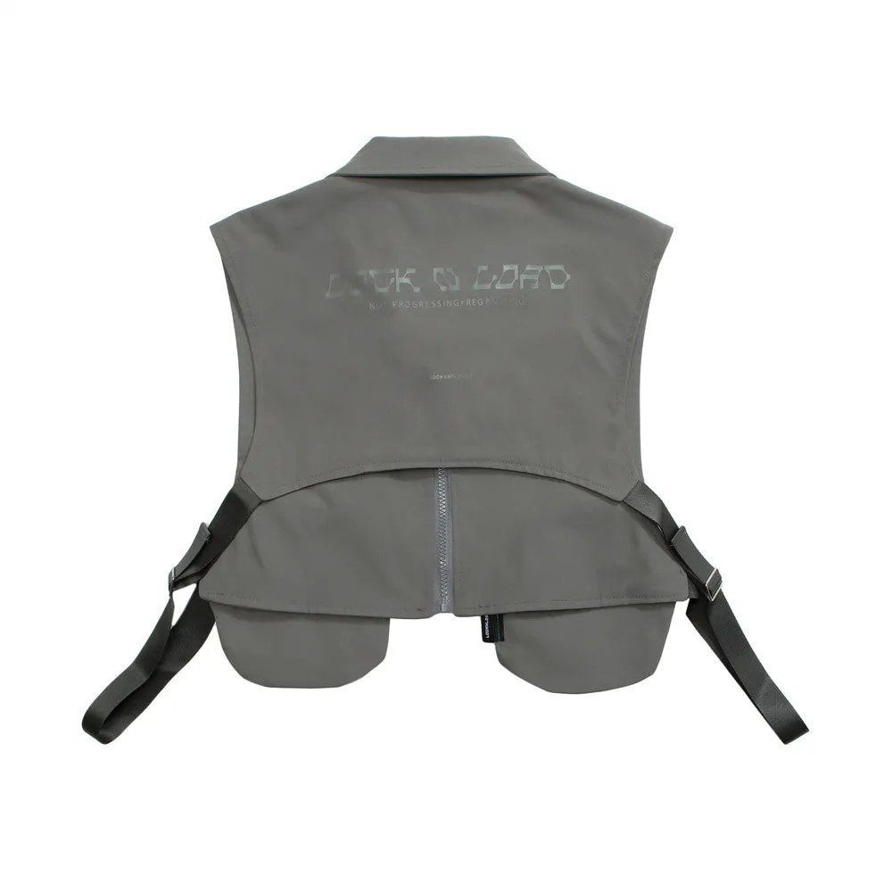 Men Sweater Vest Tooling Fan Can Tactical Vest Men's Multi-Pocket Zipper Vest Summer Waistcoat Vest
