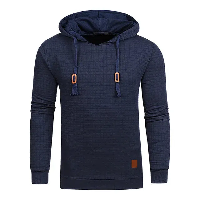 Men's Knitted Drawstring Pullover Hoodie