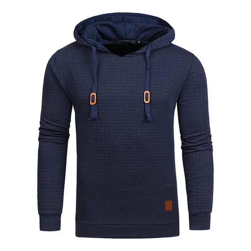 Men's Knitted Drawstring Pullover Hoodie