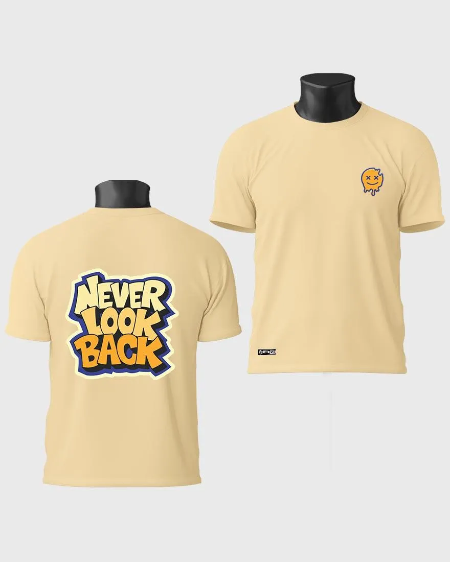 Mens Regular Tshirt Funky Never Look Back