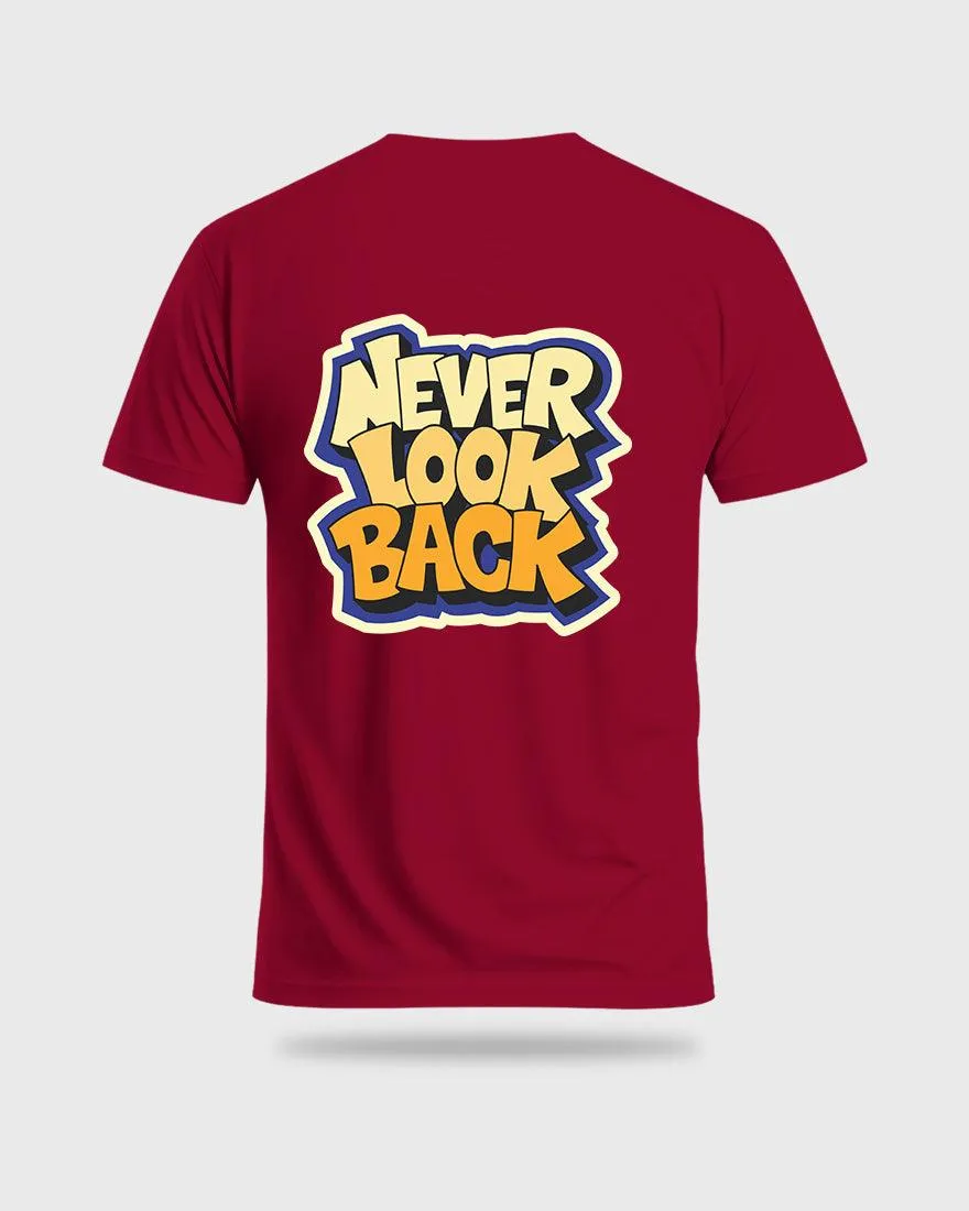 Mens Regular Tshirt Funky Never Look Back
