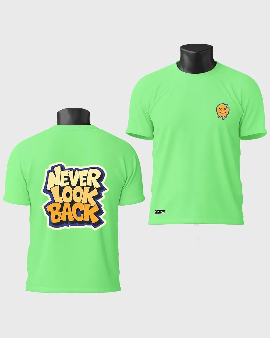 Mens Regular Tshirt Funky Never Look Back