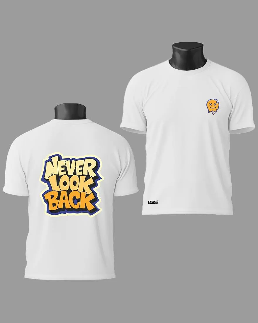 Mens Regular Tshirt Funky Never Look Back