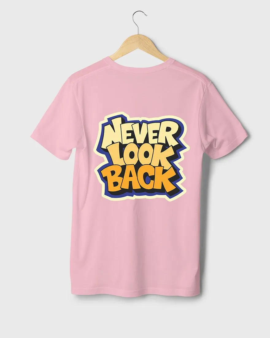 Mens Regular Tshirt Funky Never Look Back