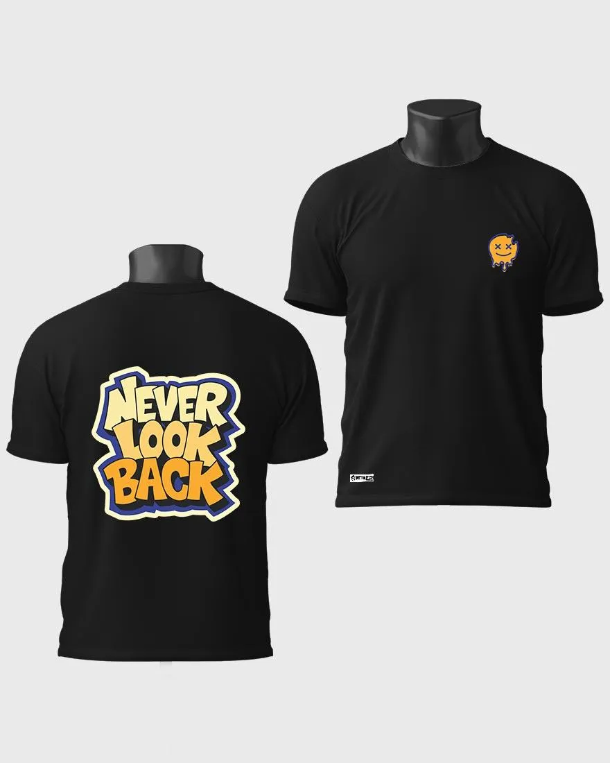 Mens Regular Tshirt Funky Never Look Back